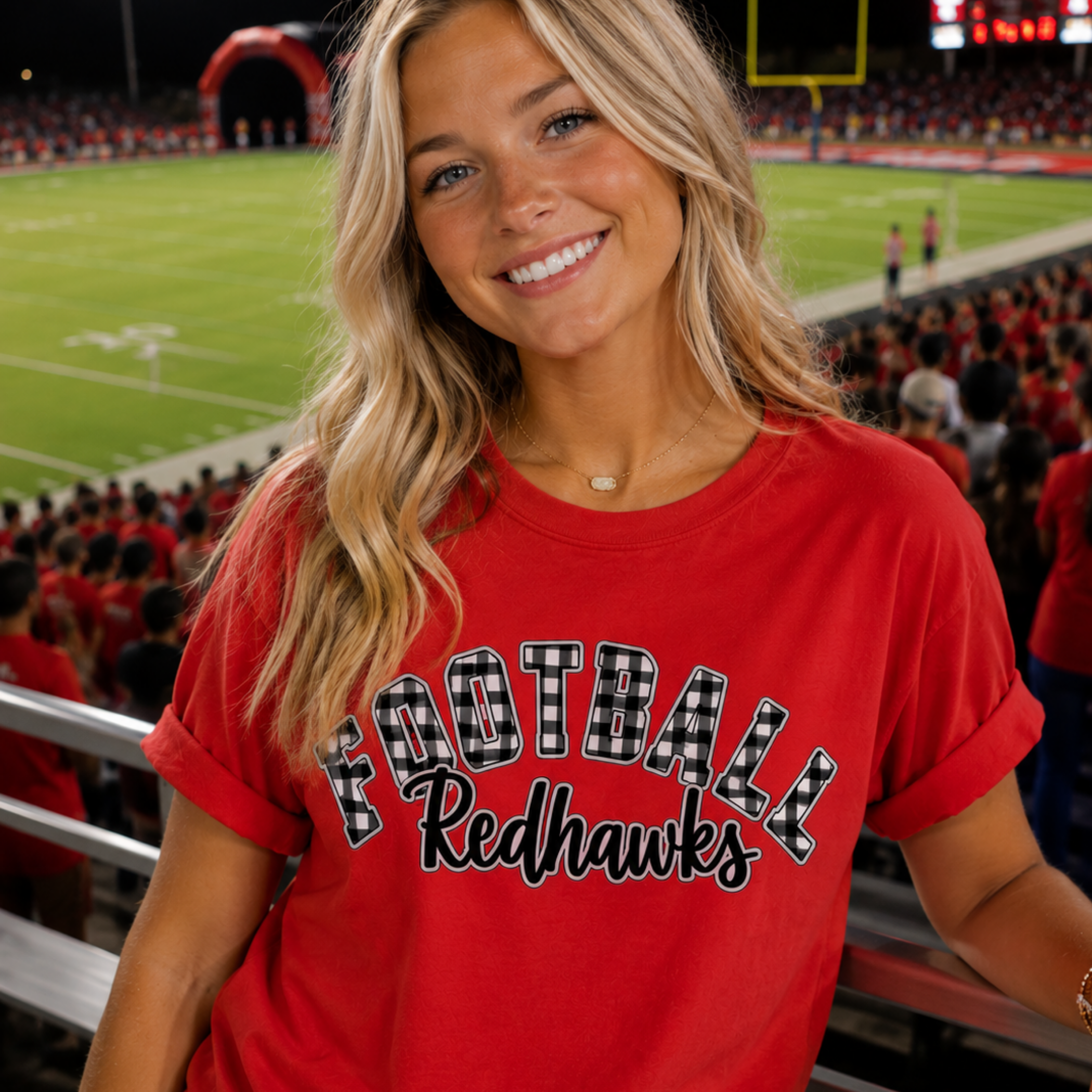 Adult Buffalo Check Football Shirt