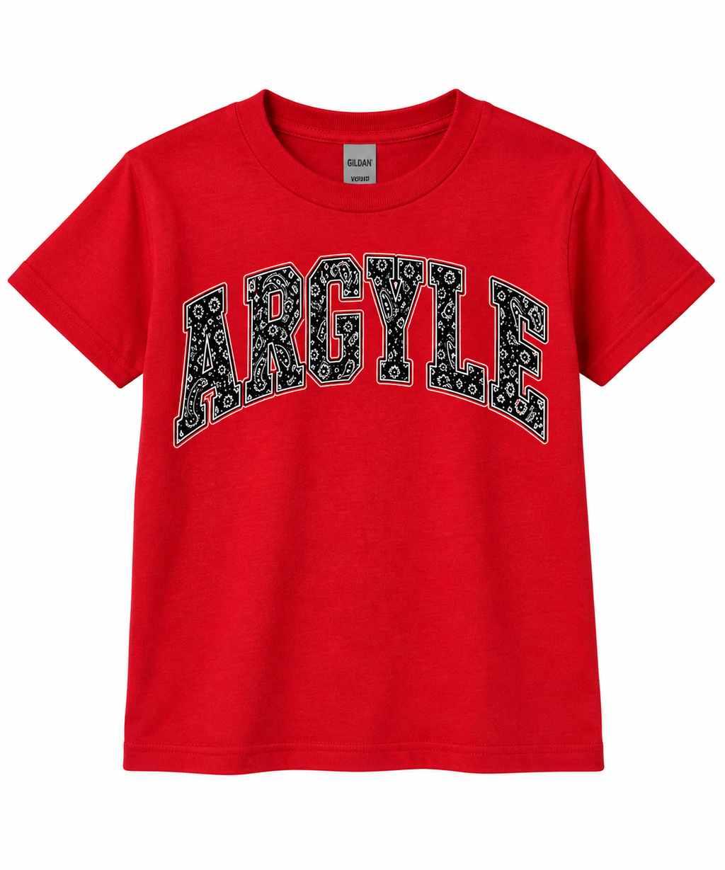 Youth Bandana Paisley Print Argyle Shirt