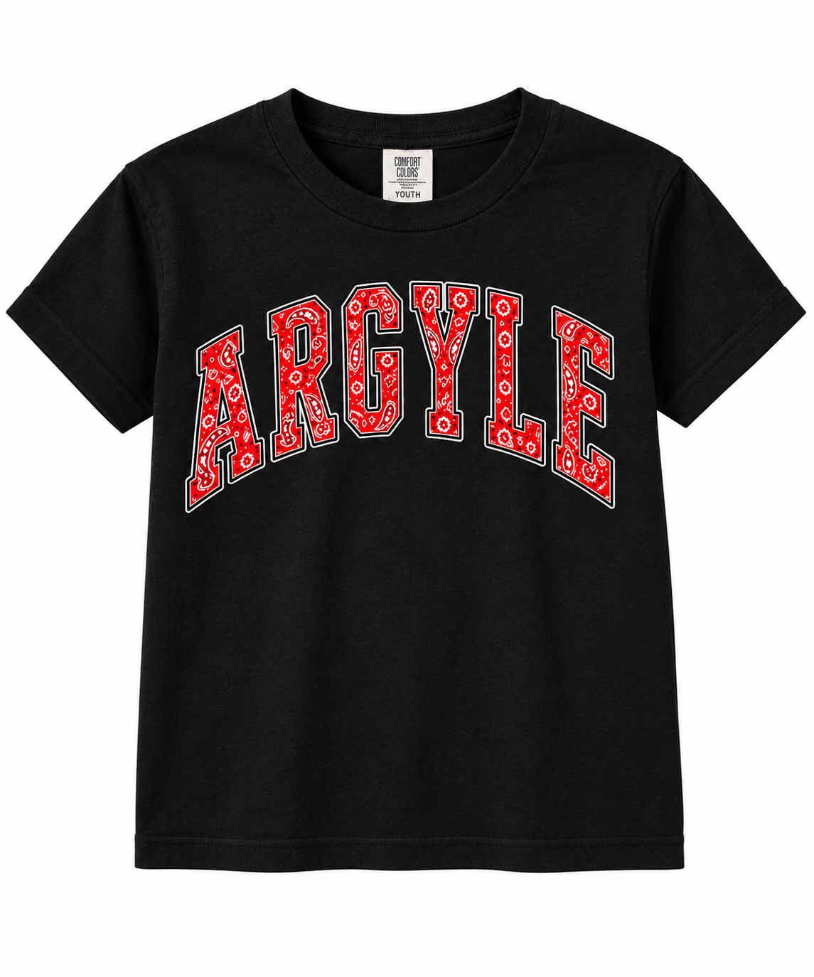 Youth Bandana Paisley Print Argyle Shirt