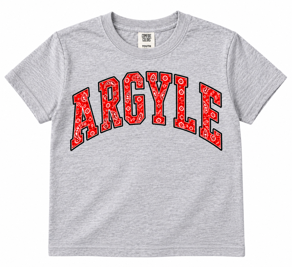 Youth Bandana Paisley Print Argyle Shirt