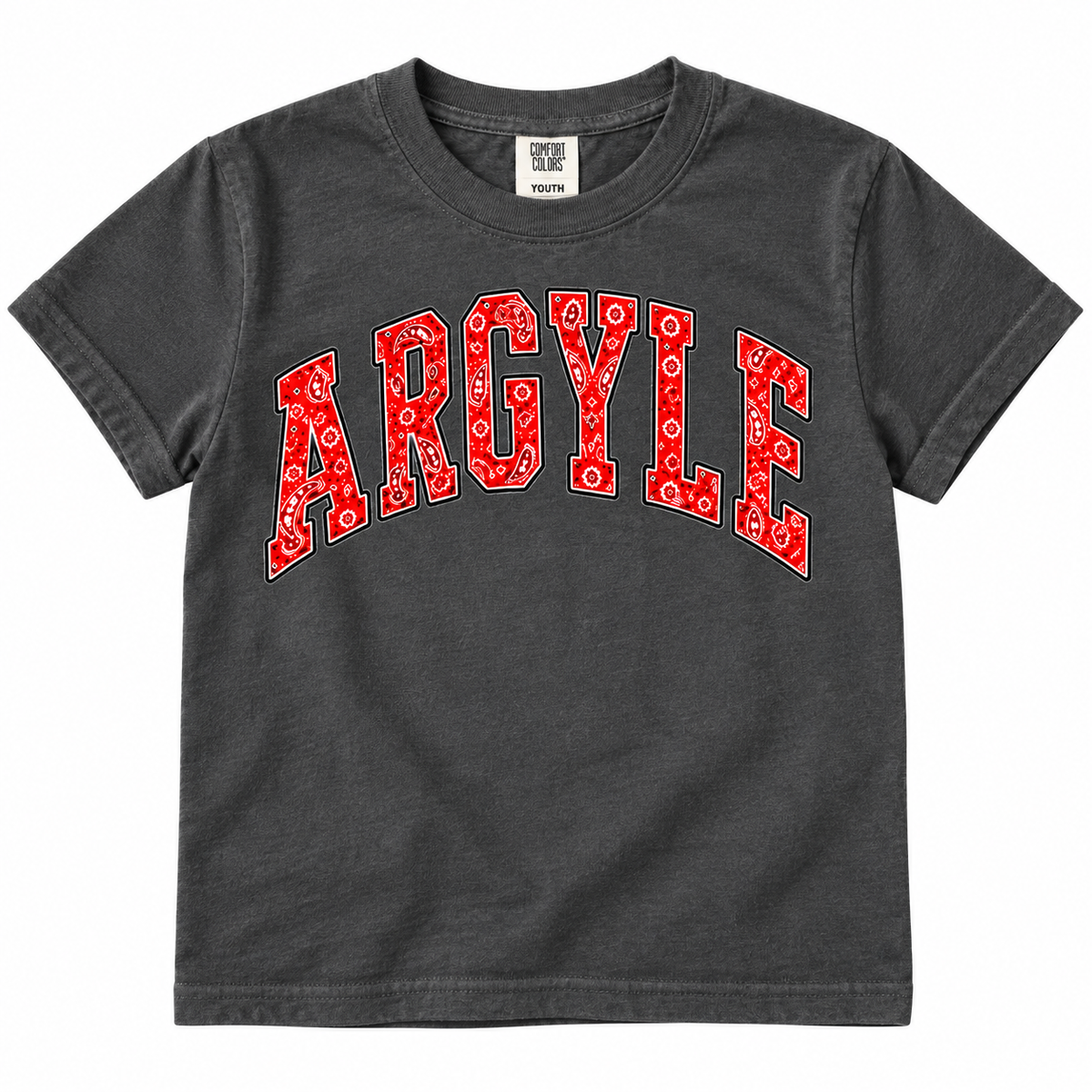 Youth Bandana Paisley Print Argyle Shirt